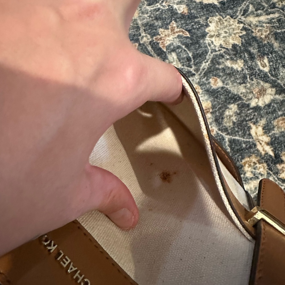 Michael Kors Tan and Cream Cage Tote - Picture 12 of 15